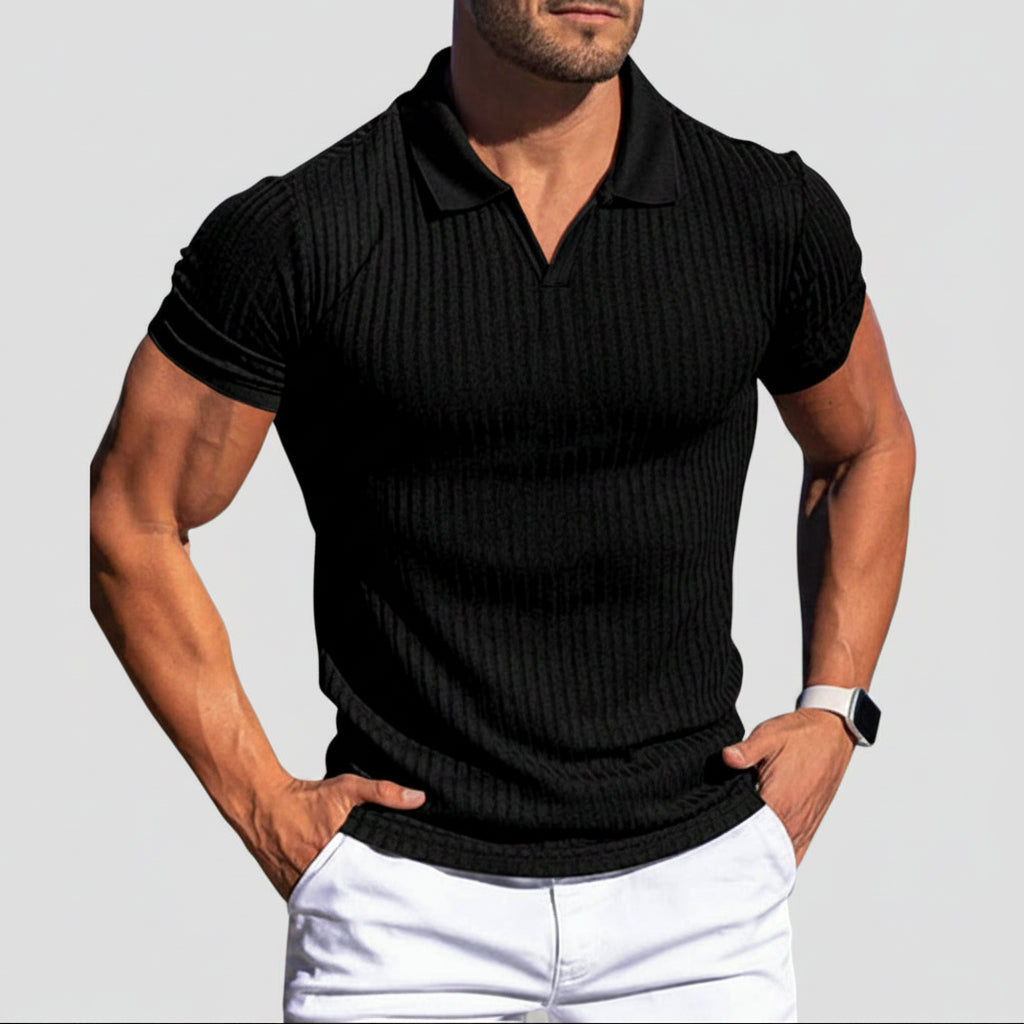 DE RIDDER UTRECHT | POLOSHIRT MET STRUCTUUR VOOR HEREN