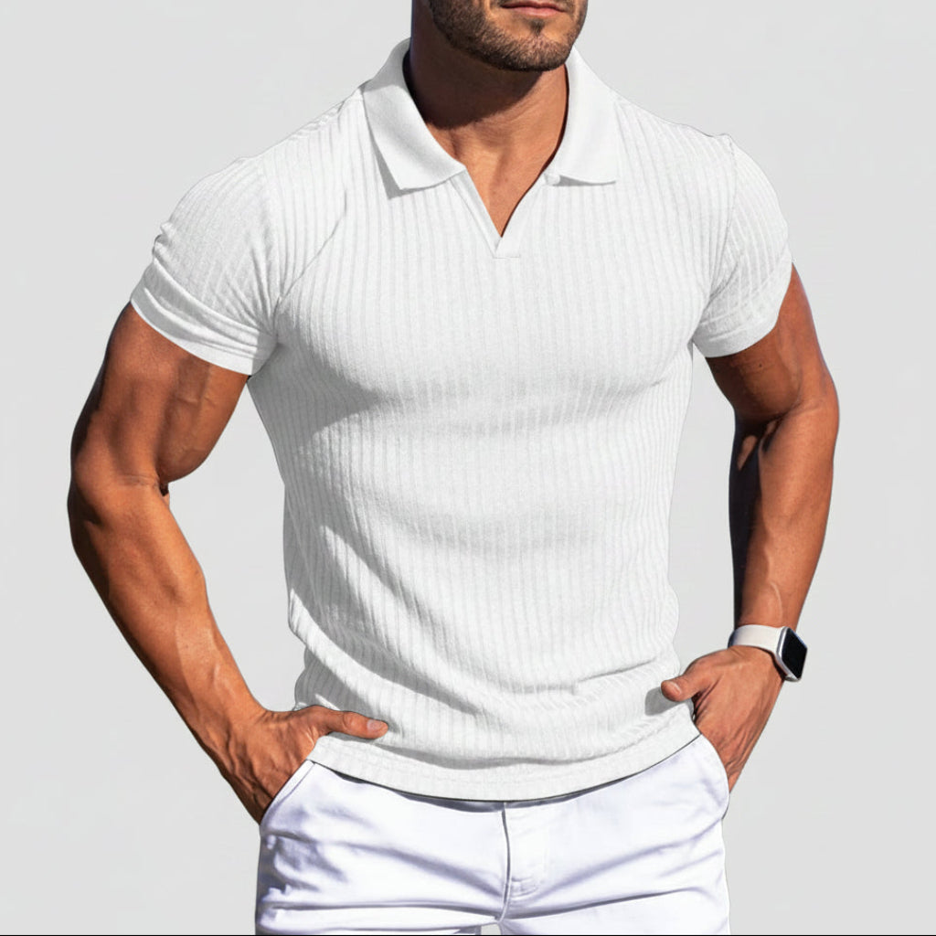DE RIDDER UTRECHT | POLOSHIRT MET STRUCTUUR VOOR HEREN