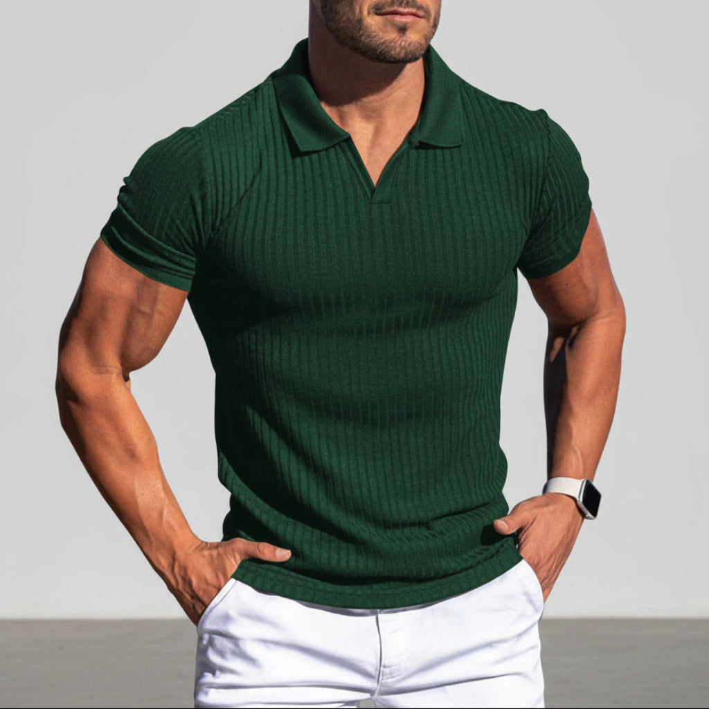 DE RIDDER UTRECHT | POLOSHIRT MET STRUCTUUR VOOR HEREN