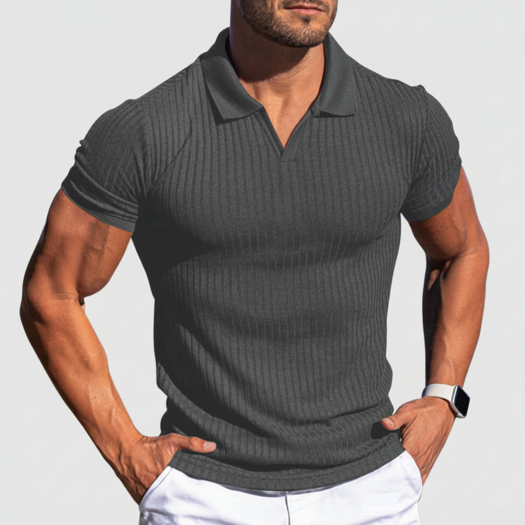 DE RIDDER UTRECHT | POLOSHIRT MET STRUCTUUR VOOR HEREN
