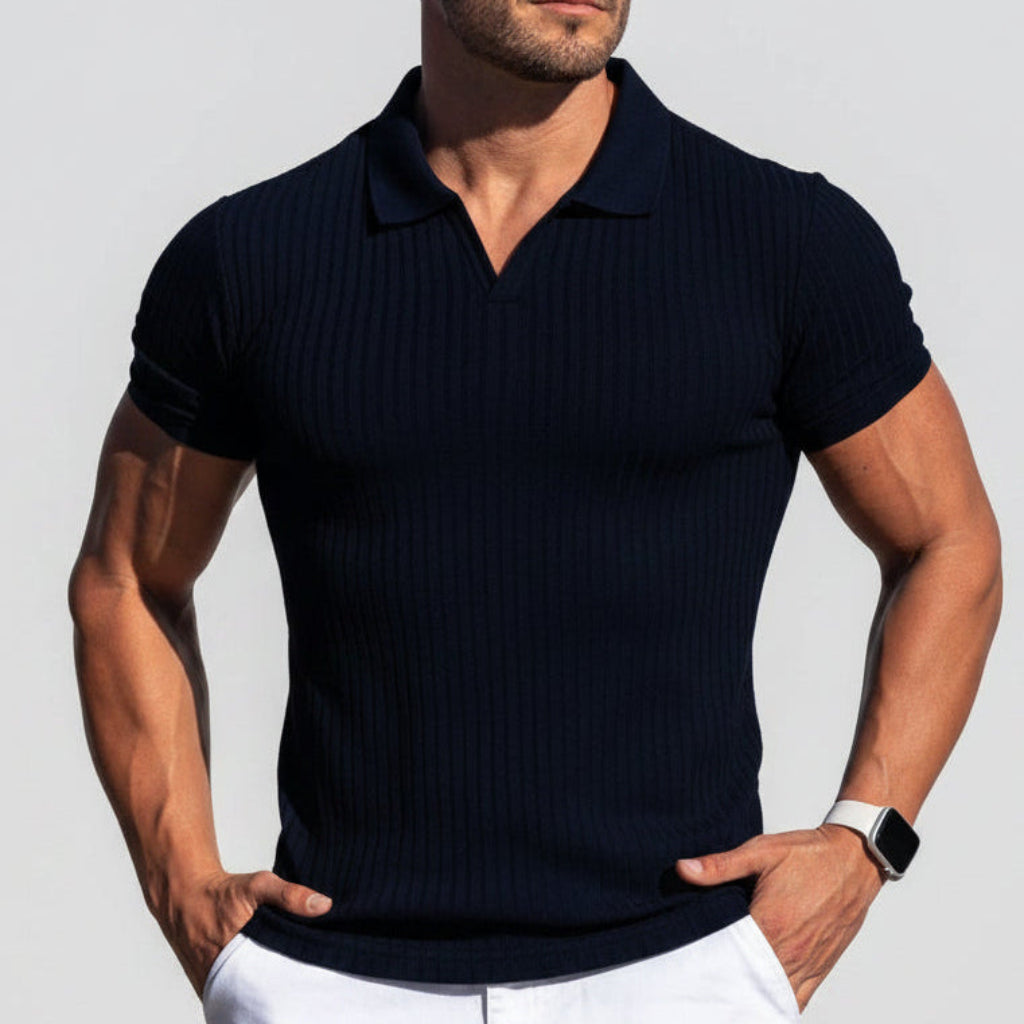 DE RIDDER UTRECHT | POLOSHIRT MET STRUCTUUR VOOR HEREN
